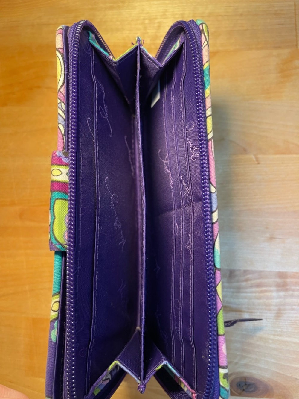 Vera Bradley Teal Purple Paisley Quilted Heather Hipster Crossbody Wallet Bundle - Picture 8 of 16